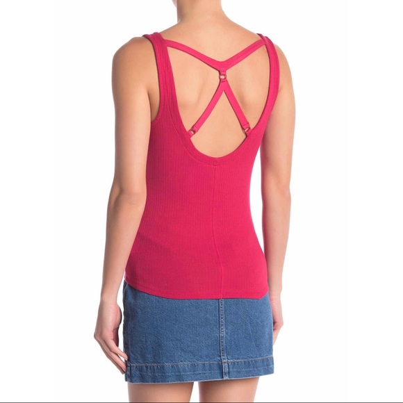 🚨NWT🚨 FREE PEOPLE KIERA RIBBED KNIT TANK TOP🔥 - Picture 2 of 2